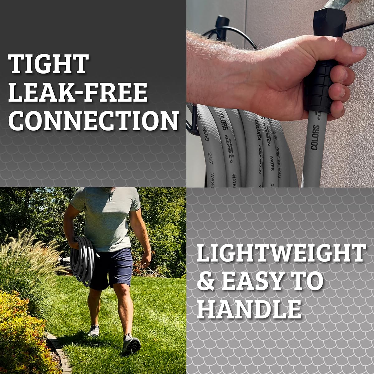 Flexzilla lightweight design reduces fatigue while watering lawns and gardens.