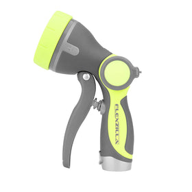 Flexzilla pistol grip nozzle with ergonomic handle, ideal for comfortable all-day watering.