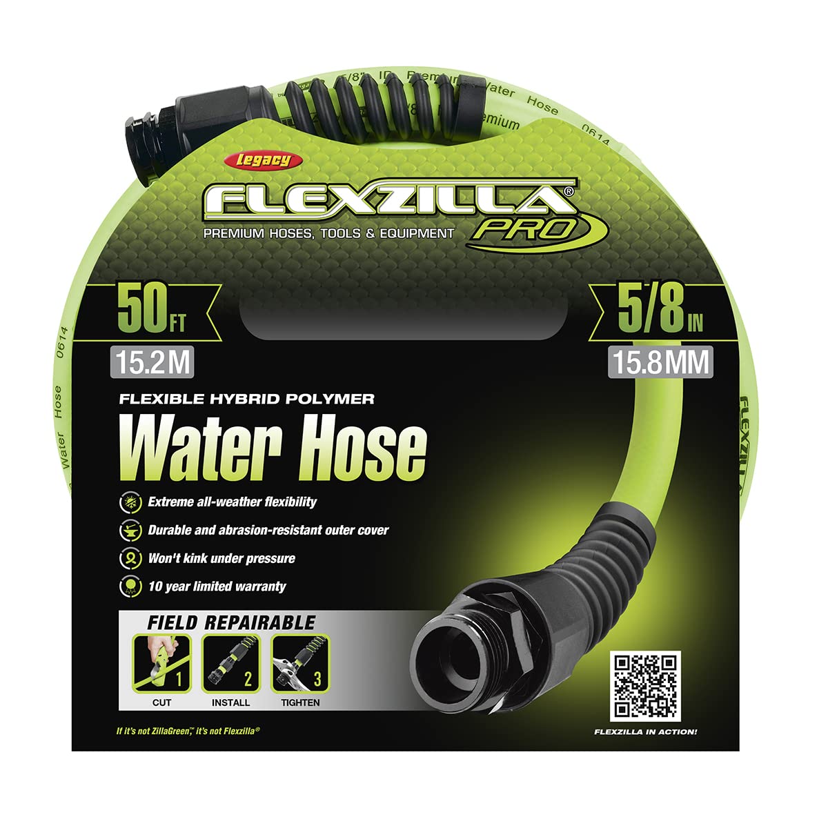 Flexzilla Pro hose maintains all-weather flexibility for easy handling in any conditions.