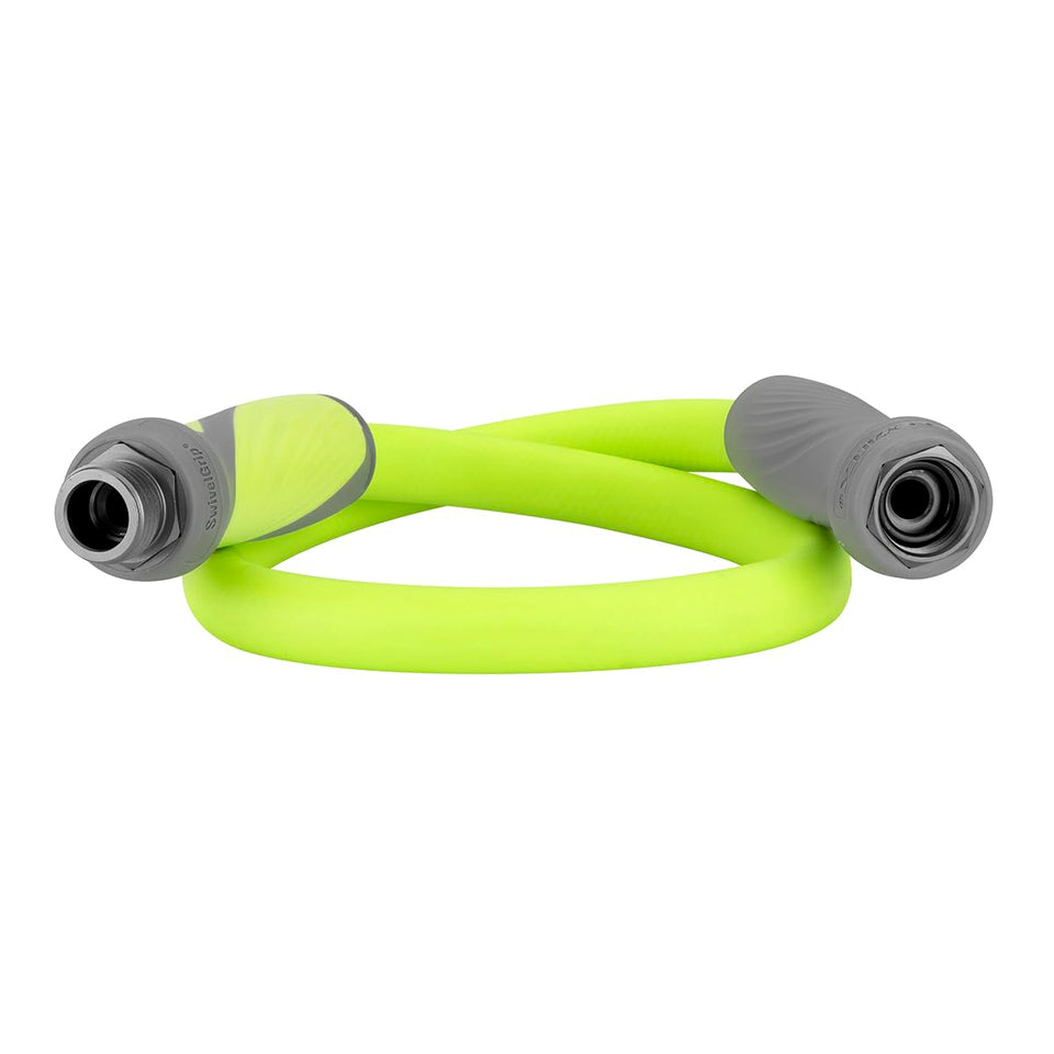 Flexzilla SwivelGrip connection assembly shows easy twist-free setup