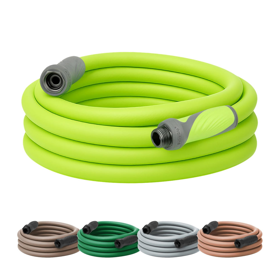 Flexzilla SwivelGrip closeup showing twist-free hose connections.
