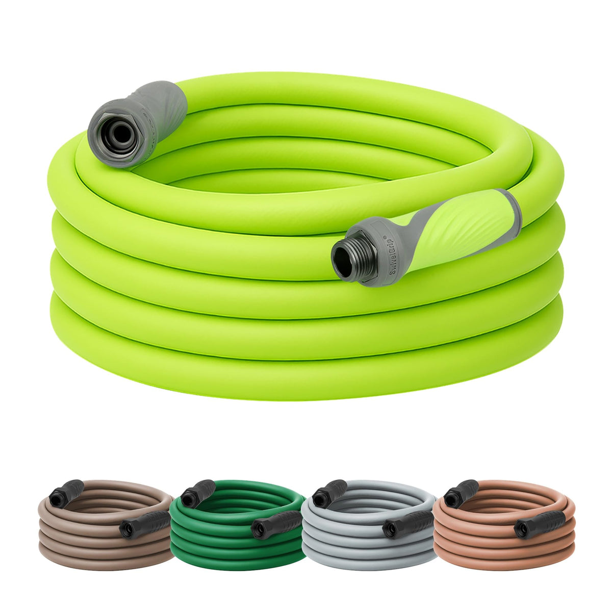 Flexzilla SwivelGrip hose connection demonstrates twist-free setup and easy attachment.