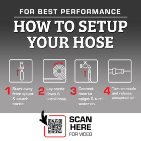 Flexzilla SwivelGrip feature allows easy connecting and uncoiling near water faucet.