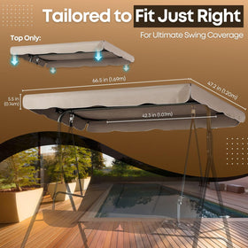 Flexzion tubular pockets simplify canopy installation on swing frames