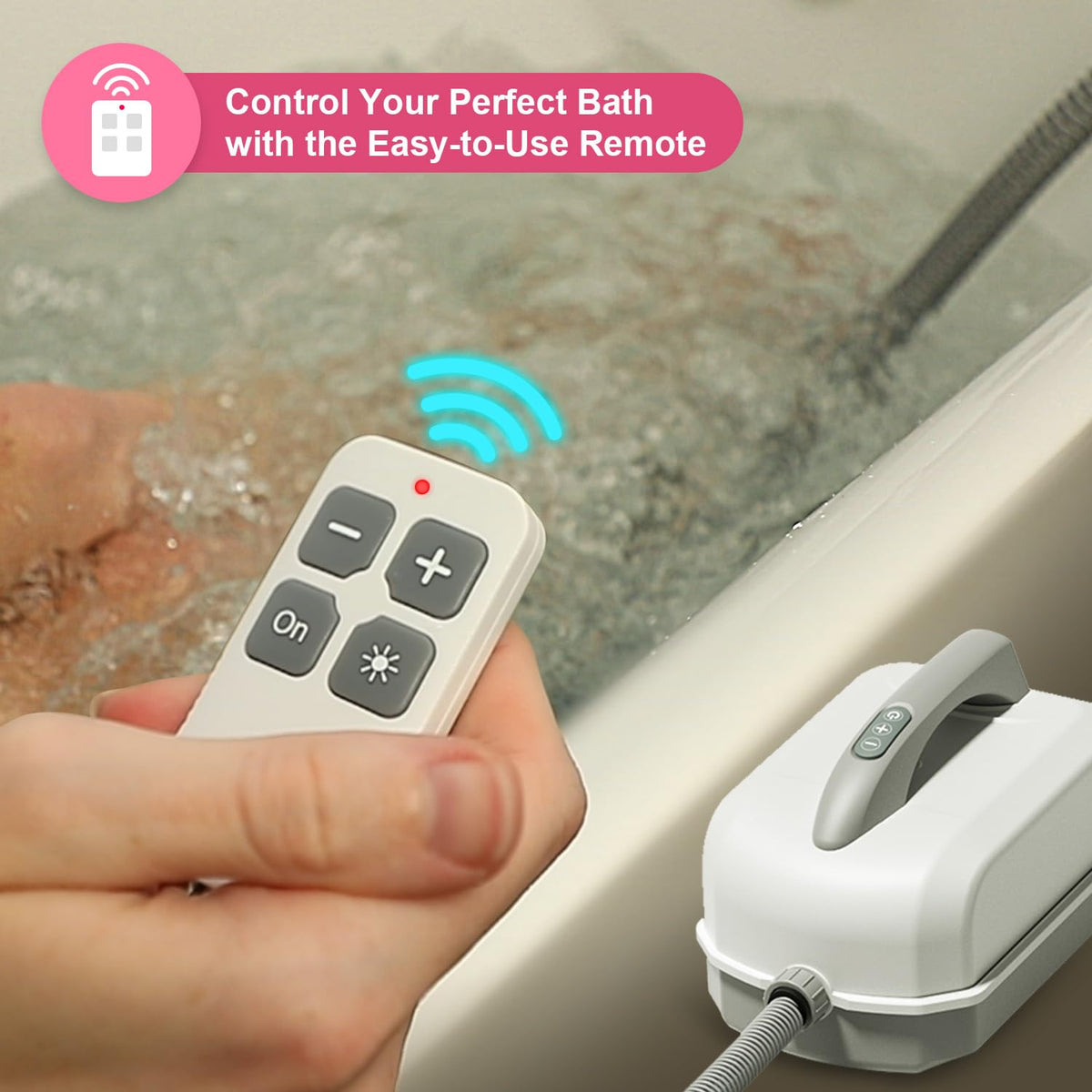 Flgocexs Waterproof mat stays secure on smooth tub surfaces.