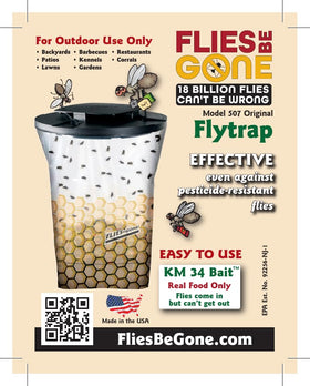 Flies Be Gone protein-powered attractant lures flies using a natural bait approach.