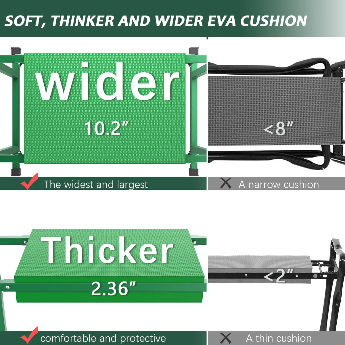 Flinter all-metal frame delivers durable, long-lasting garden seating and kneeling support