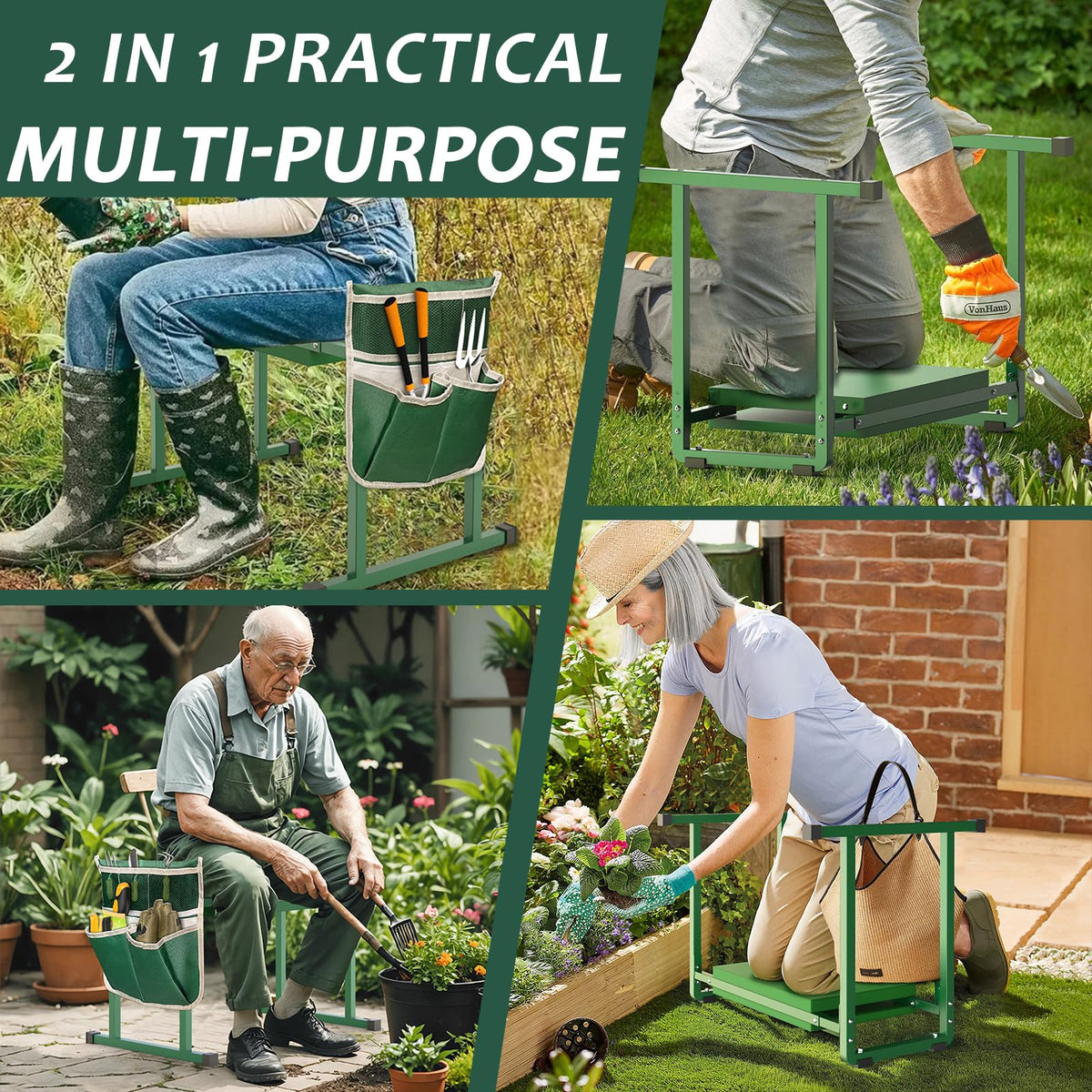 Flinter easy-grip handles help standing up from kneeling positions with less effort