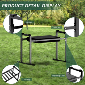 Removable garden tool bag with five pockets keeps tools handy