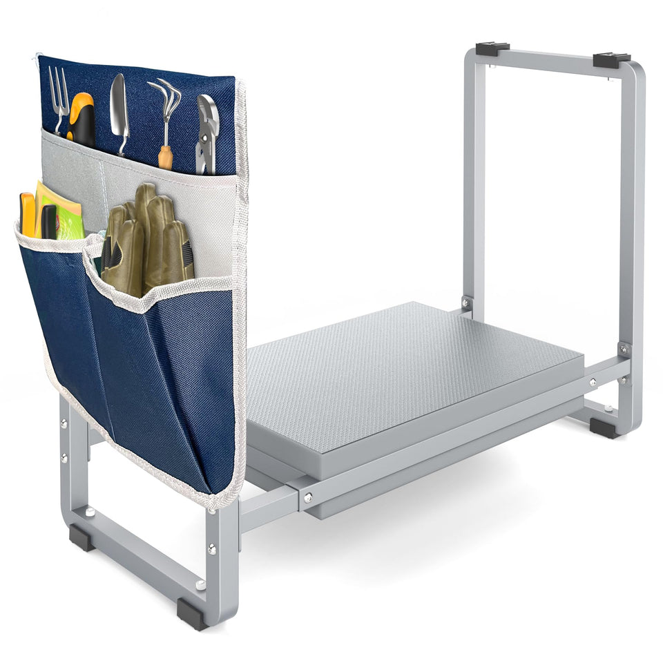 FLINTER garden kneeler seat with a wide 10.2 inch cushion offering comfortable knee support