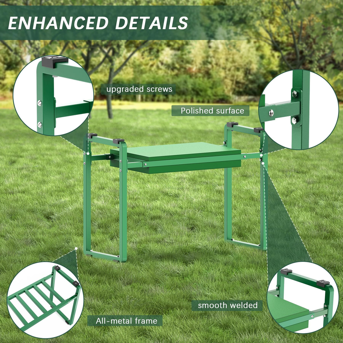FLINTER kneeler arm support aids easy transitions between seating and kneeling