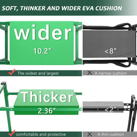 FLINTER kneeler with metal frame and legs for sturdy garden support