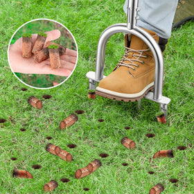 FLMAQE aerator with comfort grip handle reduces hand fatigue