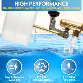 125 PSI operation range on the Float-Tec Letro auto-fill valve