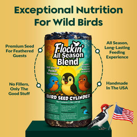 Flockin' bird-attraction-cardinals-bluejays draws popular visitors to your feeder.