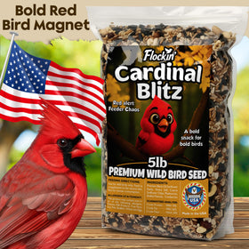 USA-made packaging signals quality for Flockin' Cardinal Seeds