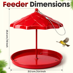 Flockin Cylinder Bird Feeder Holder with secure hanging cable provides stable outdoor setup.