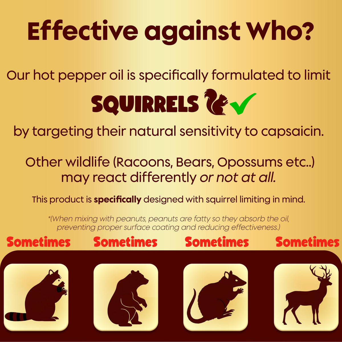 Flockin' Flaming Hot Pepper Oil used outdoors, ideal for garden feeders in sun.