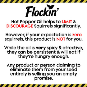 Flockin' Flaming Hot Pepper Oil pour demonstrates easy drizzle for seed treatment.
