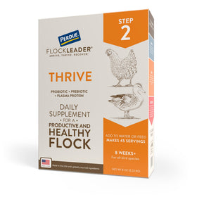 FLOCKLEADER Thrive bottle front label for easy daily use.