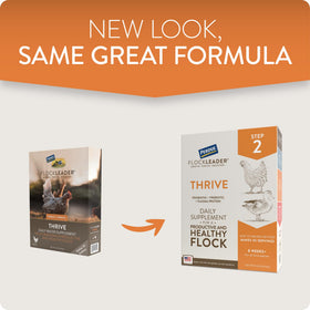 Teaspoon-dispensing Thrive shows precise dosing for consistent administration.
