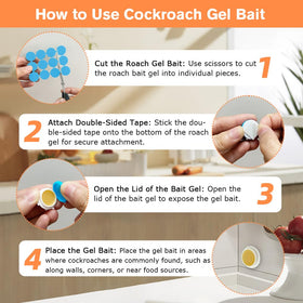 FLODTEEK roach gel bait suitable for kitchen and bathroom use.