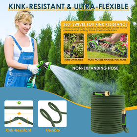 FLOERXIS 360 swivel connector prevents kinks during faucet connection.