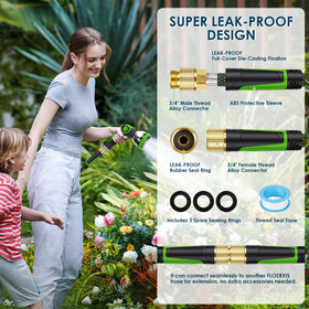 FLOERXIS portable storage strap keeps hose neatly stored.