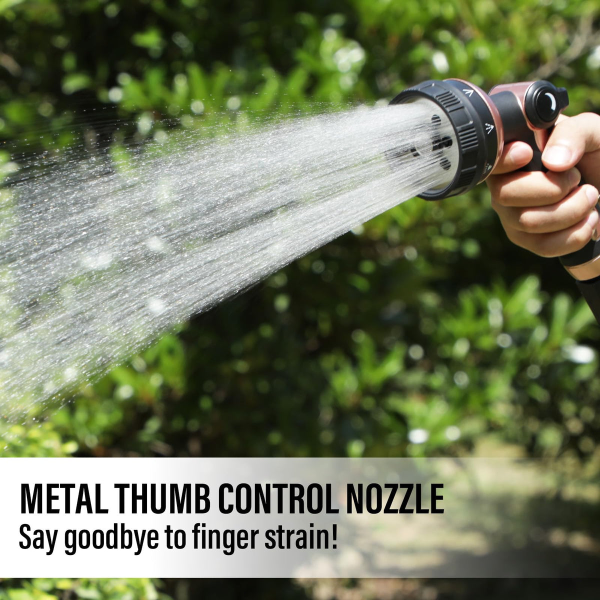 Flonexa on/off valve allows quick shutoff during watering.