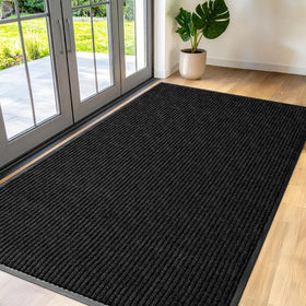 FloorGuard 3x5 ft charcoal mat, front view for high-traffic entryways.