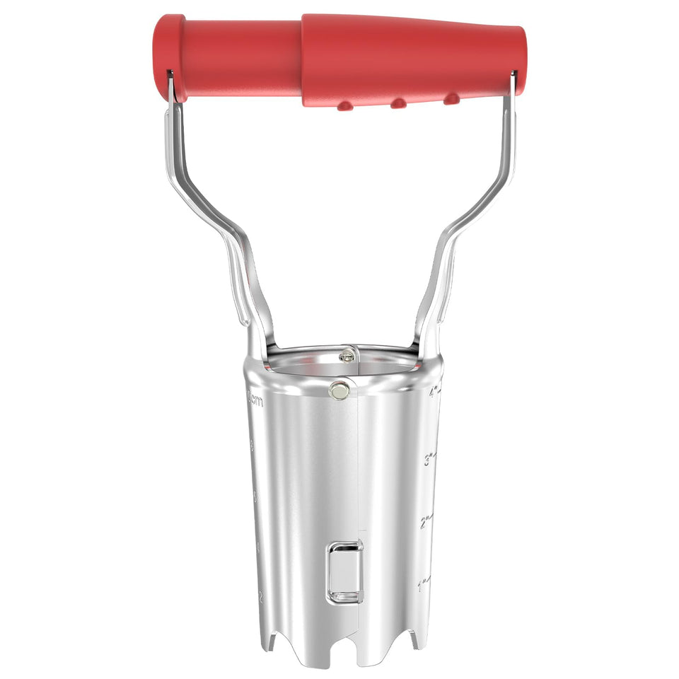 FLORA GUARD Bulb Planter with depth markers guides precise planting.