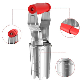 Automatic soil release ejects soil with a simple squeeze for faster planting.