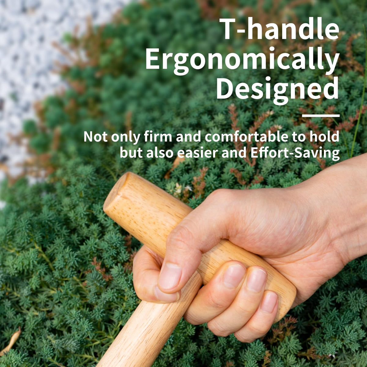 FLORA GUARD versatile dibber for seeds, bulbs, and seedlings in one tool.