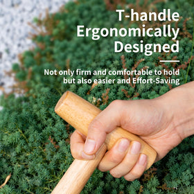 FLORA GUARD versatile dibber for seeds, bulbs, and seedlings in one tool.