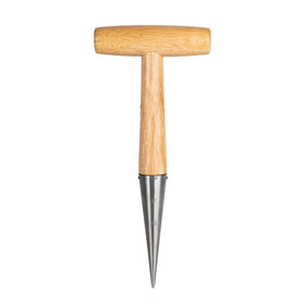 FLORA GUARD dibber with stainless-steel spike for precise seed holes in the garden.