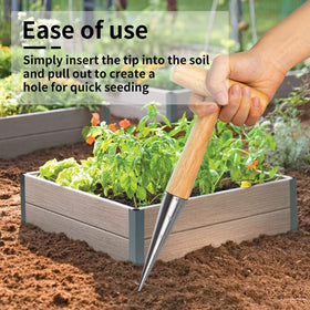 FLORA GUARD durable steel-tip dibber resists bending and rust for long use.