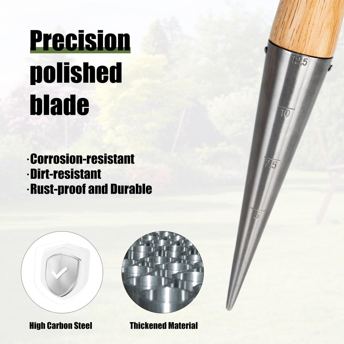 FLORA GUARD ergonomic T-handle dibber for reduced hand fatigue during long sessions.