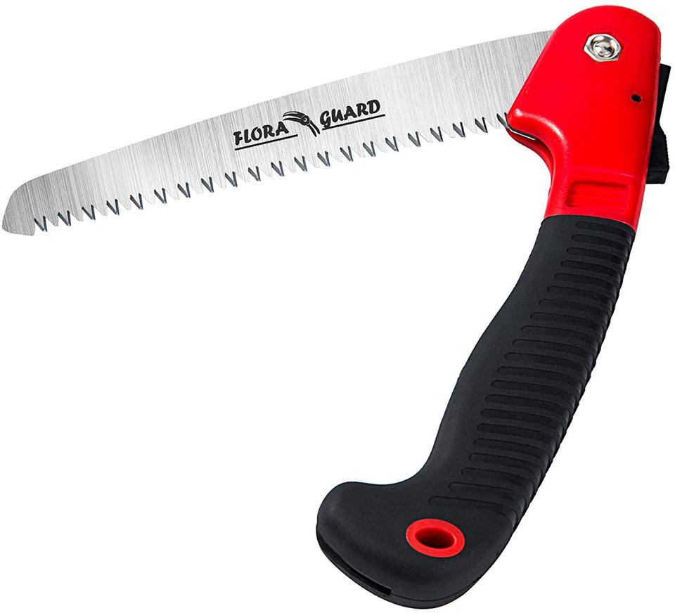 FLORA GUARD folding saw with 7.7-inch blade ready for precise pruning