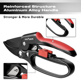 FLORA GUARD ratchet pruner 3-step system eases heavy pruning
