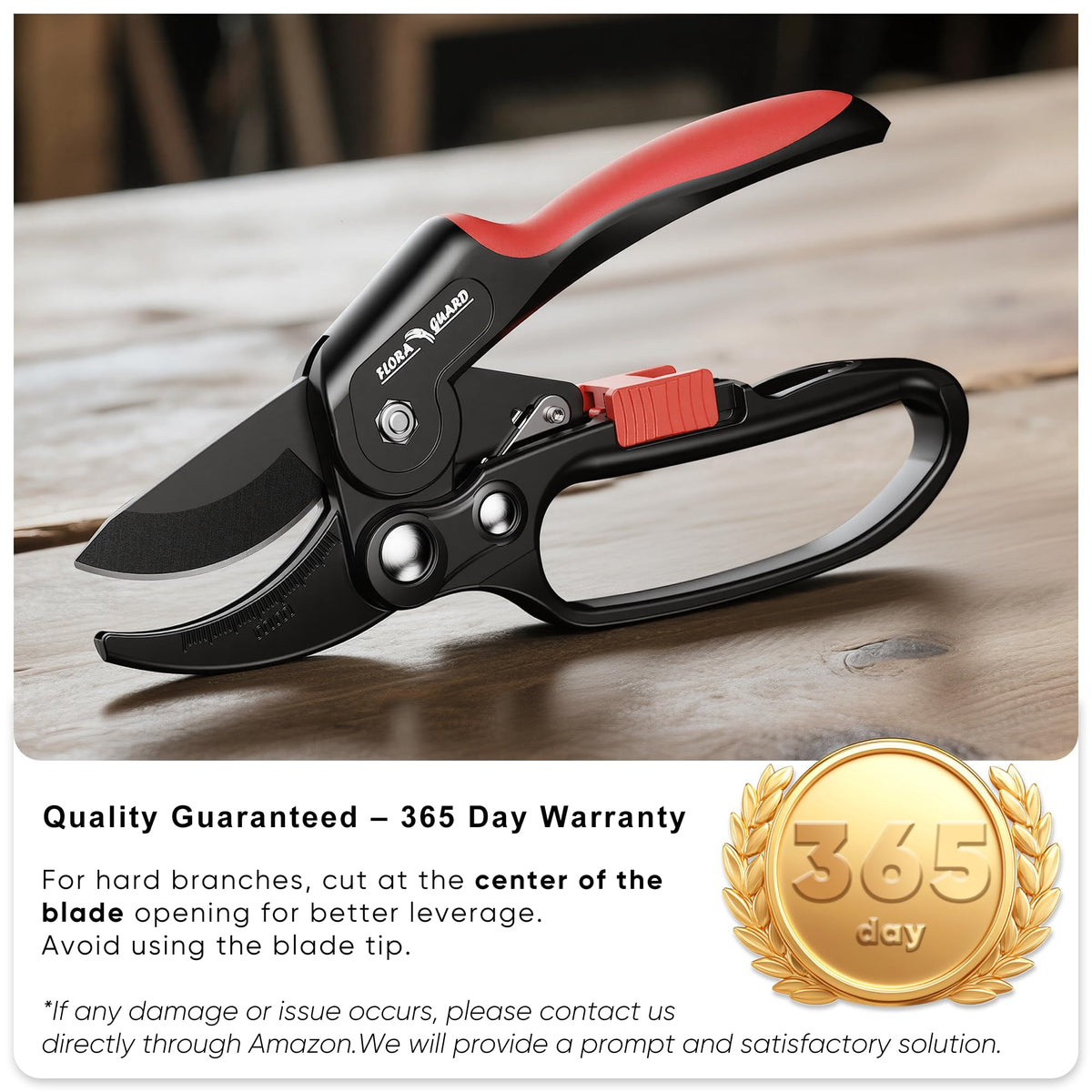 FLORA GUARD ergonomic design supports comfortable garden sessions