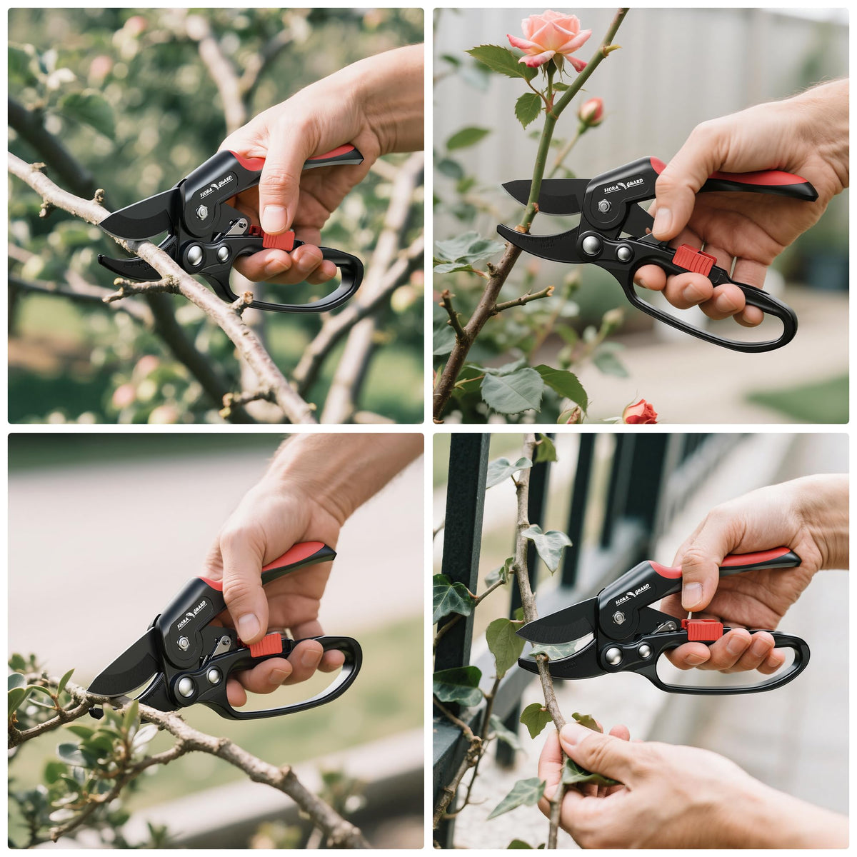 FLORA GUARD pruner ideal for roses, hedges, bonsai upkeep