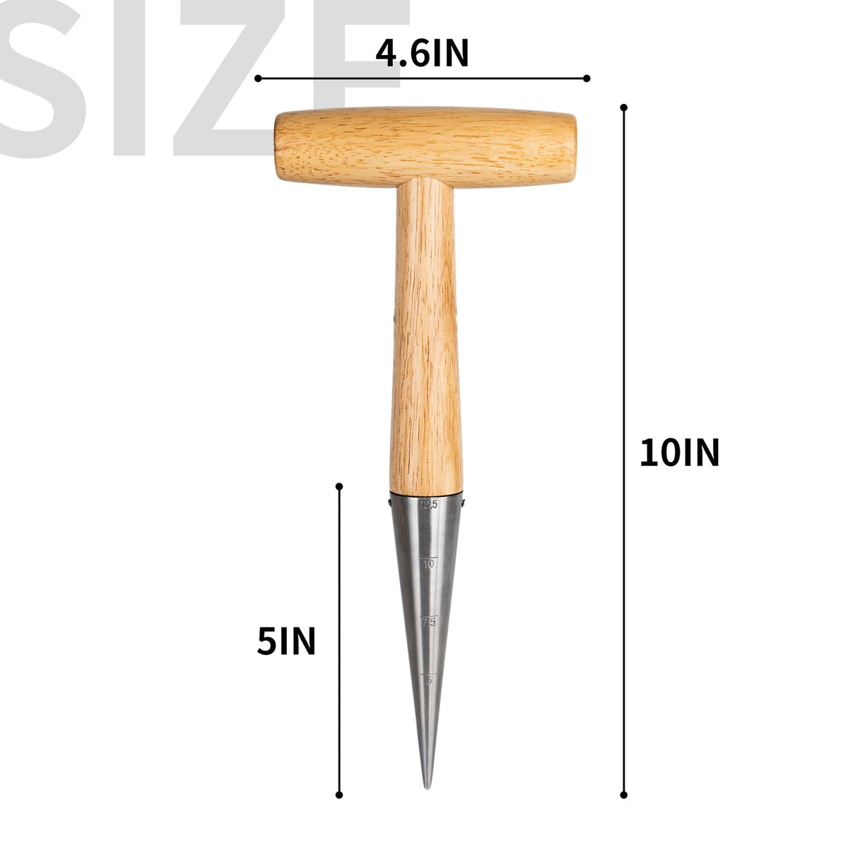FLORA GUARD wood-handle close-up highlighting the comfortable grip and craftsmanship.