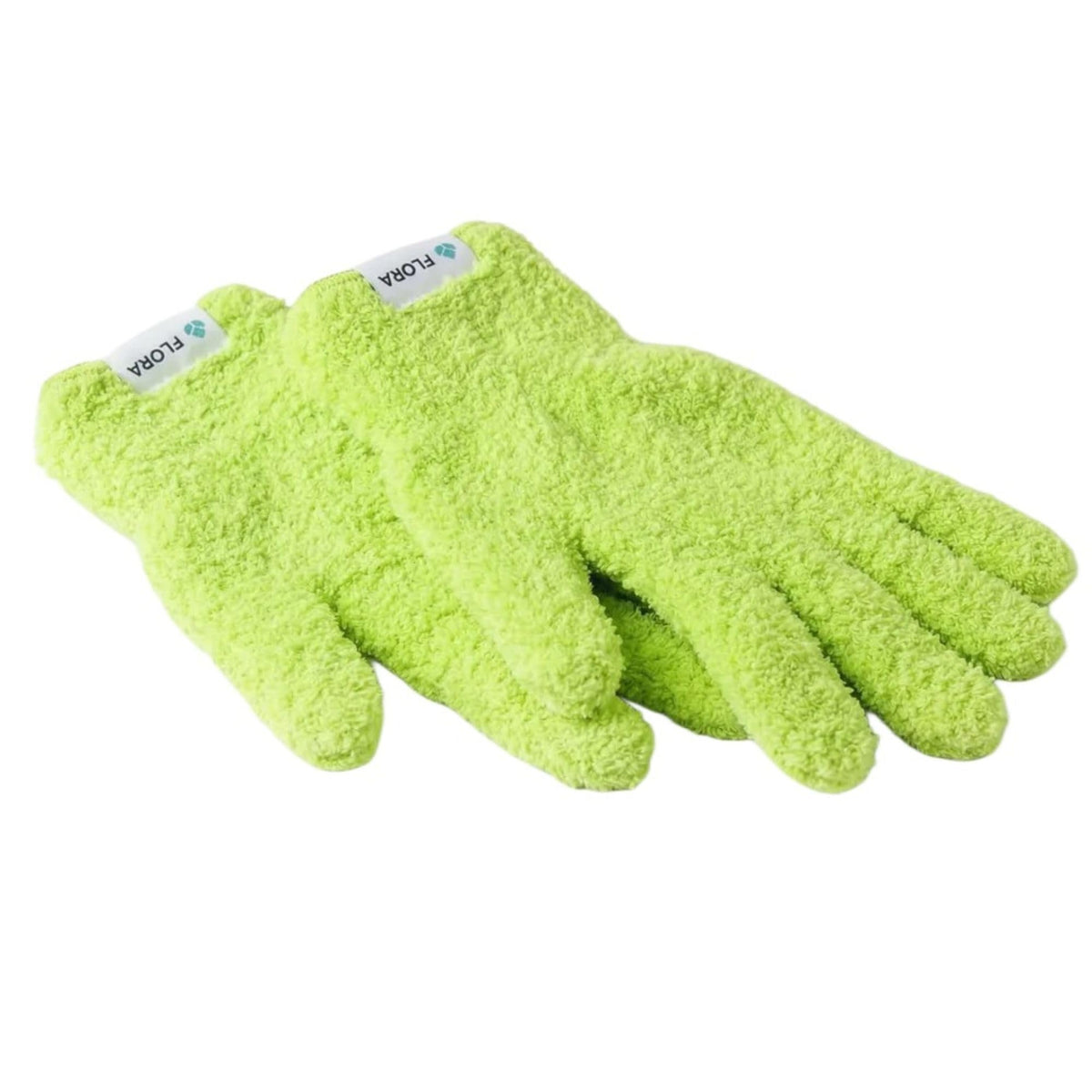 Flora Microfiber Dusting Gloves in action for precise leaf care.