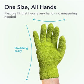 Flora Microfiber Dusting Gloves are machine washable for sustainable reuse.