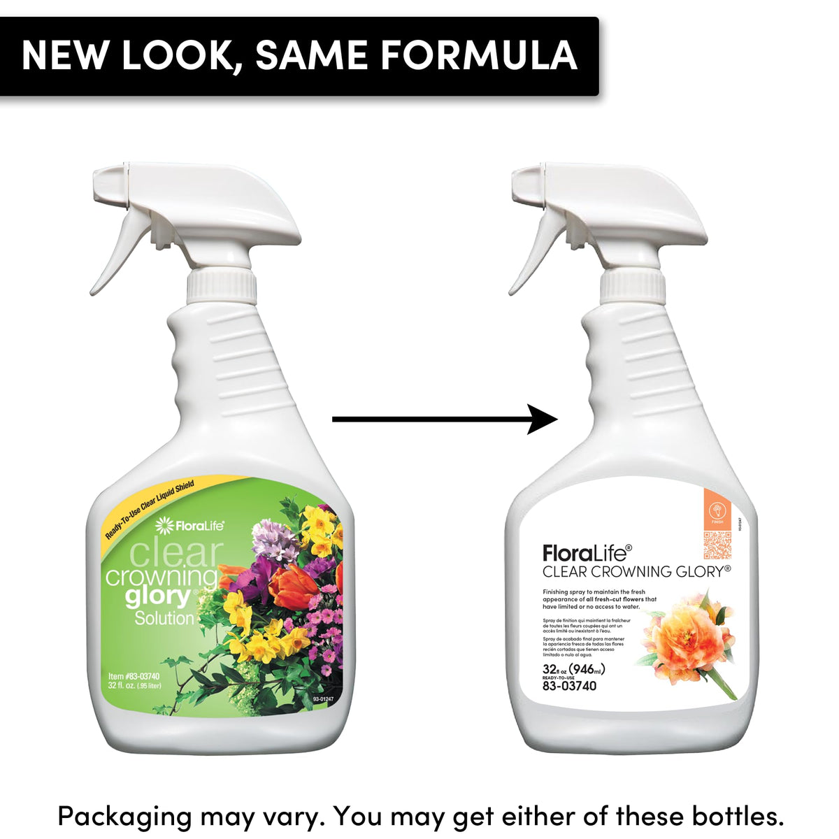 FloraLife Clear Crowning Glory on arrangements preserves color and texture after handling.