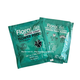 Floralife Flower Food 300 5gm back view shows usage directions
