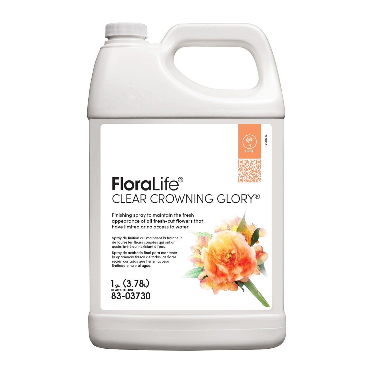 FloraLife Clear Crowning Glory bottle pour preserves moisture in fresh blooms.