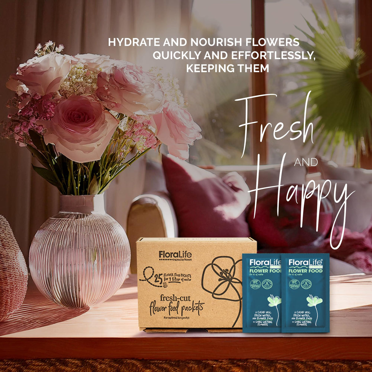 FloraLife plant-to-vase care concept for floral handling