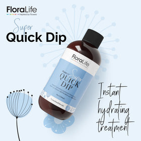 FloraLife Quick Dip prepares fresh-cut flowers for rapid hydration and vibrant color.