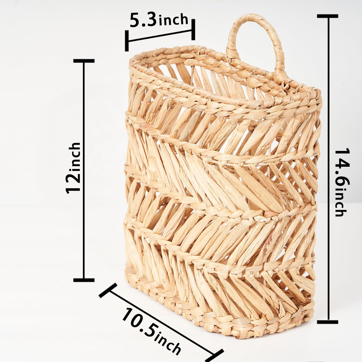 Floramill Hanging Basket dimensions 12x10.5x5.3in showing roomy space